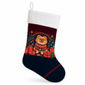 Pomeranian Christmas Holiday Stocking Double-Sided Print, Polyester Suede,11x18, Made in USA
