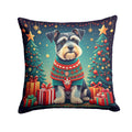 Schnauzer Christmas Decorative Throw Pillow 18x18 Indoor Outdoor Accent Cushion, Fabric Cover with Insert for Sofa, Bed, Porch & Living Room
