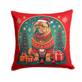 Shar Pei Christmas Decorative Throw Pillow 14x14 Indoor Outdoor Accent Cushion, Fabric Cover with Insert for Sofa, Bed, Porch & Living Room