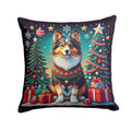 Sheltie Christmas Decorative Throw Pillow 14x14 Indoor Outdoor Accent Cushion, Fabric Cover with Insert for Sofa, Bed, Porch & Living Room
