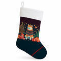 Shiba Inu Christmas Holiday Stocking Double-Sided Print, Polyester Suede,11x18, Made in USA
