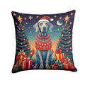 Weimaraner Christmas Decorative Throw Pillow 18x18 Indoor Outdoor Accent Cushion, Fabric Cover with Insert for Sofa, Bed, Porch & Living Room