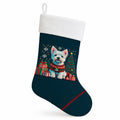 Westie Christmas Holiday Stocking Double-Sided Print, Polyester Suede,11x18, Made in USA