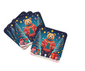 Bear Christmas Foam Coasters Set of 4 Cup Coasters for Indoor Outdoor, Tabletop Protection, Anti Slip, Mouse pad Material