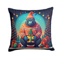 Gorilla Christmas Decorative Throw Pillow 18x18 Indoor Outdoor Accent Cushion, Fabric Cover with Insert for Sofa, Bed, Porch & Living Room