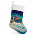 Hippopotamus Christmas Holiday Stocking Double-Sided Print, Polyester Suede,11x18, Made in USA