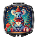 Koala Christmas Compact Mirror Decorative Travel Makeup Mirror for Women Girls Gifts Pocket Makeup Mirror Folding Handheld