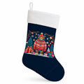 Leopard Christmas Holiday Stocking Double-Sided Print, Polyester Suede,11x18, Made in USA