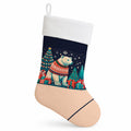 Polar Bear Christmas Holiday Stocking Double-Sided Print, Polyester Suede,11x18, Made in USA