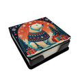 Polar Bear Christmas PU Leather Note Paper Holder with Artist-Designed Cover, Desk Accessory, Office Gift