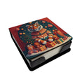 Tiger Christmas PU Leather Note Paper Holder with Artist-Designed Cover, Desk Accessory, Office Gift