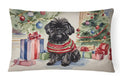 Affenpinscher Christmas Decorative Throw Pillow 12x16 Indoor Outdoor Accent Cushion, Fabric Cover with Insert for Sofa, Bed, Porch & Living Room
