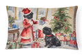 Affenpinscher Christmas Decorative Throw Pillow 12x16 Indoor Outdoor Accent Cushion, Fabric Cover with Insert for Sofa, Bed, Porch & Living Room