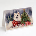 American Eskimo Christmas Greeting Cards Pack of 8 Blank Cards with Envelopes Whimsical A7 Size 5x7
