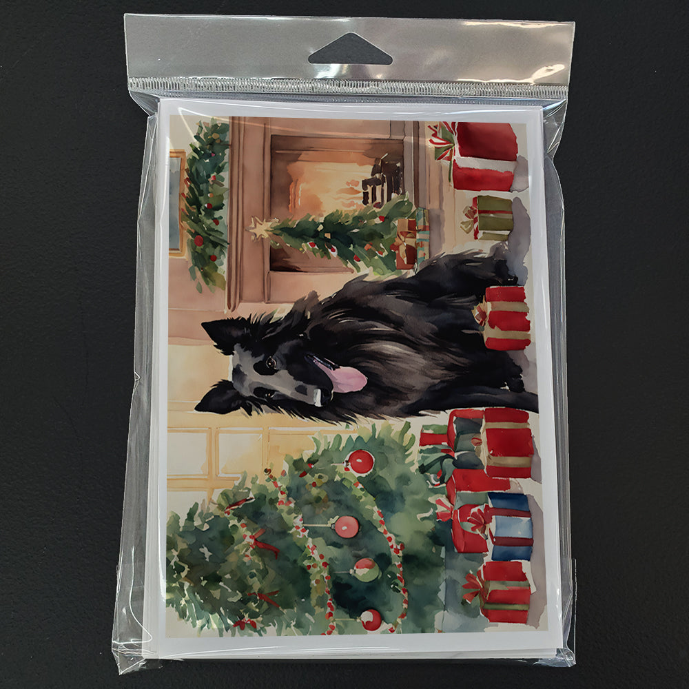 Belgian Sheepdog Christmas Greeting Cards Pack of 8 Blank Cards with Envelopes Whimsical A7 Size 5x7
