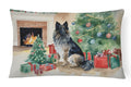 Belgian Tervuren Christmas Decorative Throw Pillow 12x16 Indoor Outdoor Accent Cushion, Fabric Cover with Insert for Sofa, Bed, Porch & Living Room