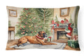 Fawn Boxer Christmas Decorative Throw Pillow 12x16 Indoor Outdoor Accent Cushion, Fabric Cover with Insert for Sofa, Bed, Porch & Living Room