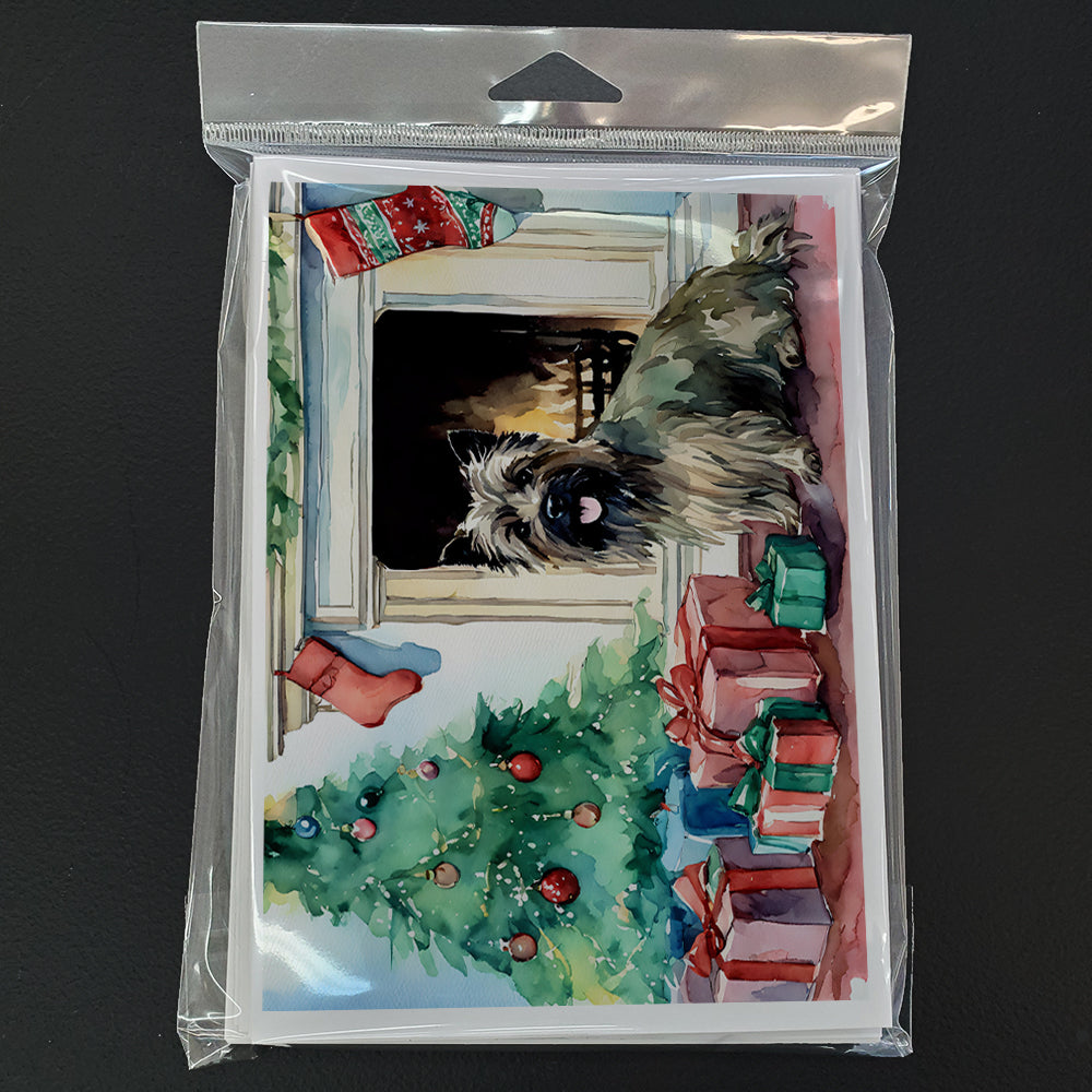Cairn Terrier Christmas Greeting Cards Pack of 8 Blank Cards with Envelopes Whimsical A7 Size 5x7