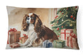Cavalier Spaniel Christmas Decorative Throw Pillow 12x16 Indoor Outdoor Accent Cushion, Fabric Cover with Insert for Sofa, Bed, Porch & Living Room