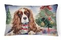 Cavalier Spaniel Christmas Decorative Throw Pillow 12x16 Indoor Outdoor Accent Cushion, Fabric Cover with Insert for Sofa, Bed, Porch & Living Room