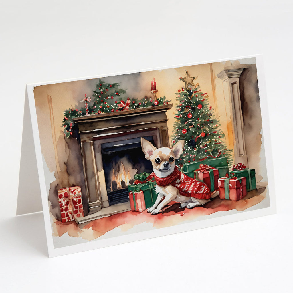 Chihuahua Christmas Greeting Cards Pack of 8 Blank Cards with Envelopes Whimsical A7 Size 5x7