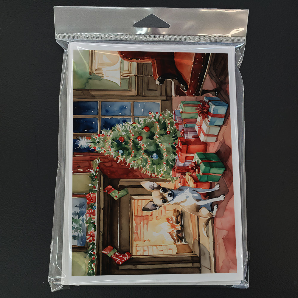 Chihuahua Christmas Greeting Cards Pack of 8 Blank Cards with Envelopes Whimsical A7 Size 5x7