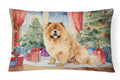 Chow Chow Christmas Decorative Throw Pillow 12x16 Indoor Outdoor Accent Cushion, Fabric Cover with Insert for Sofa, Bed, Porch & Living Room