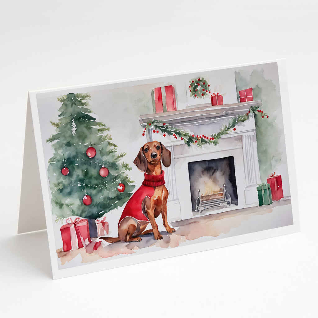 Dachshund Christmas Greeting Cards Pack of 8 Blank Cards with Envelopes Whimsical A7 Size 5x7