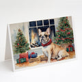 French Bulldog Christmas Greeting Cards Pack of 8 Blank Cards with Envelopes Whimsical A7 Size 5x7