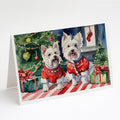Westie Christmas Greeting Cards Pack of 8 Blank Cards with Envelopes Whimsical A7 Size 5x7