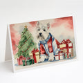 Westie Christmas Greeting Cards Pack of 8 Blank Cards with Envelopes Whimsical A7 Size 5x7