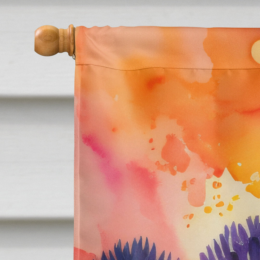Agapanthus in Color House Flag 28x40 Porch Sleeve Pole Decorative Outside Yard Banner Artwork Wall Hanging, Polyester