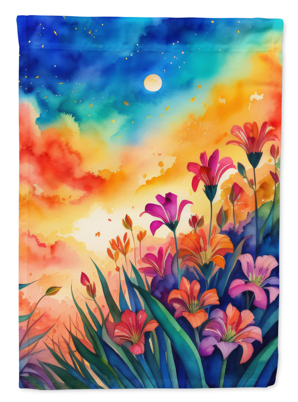 Alstroemerias in Color House Flag 28x40 Porch Sleeve Pole Decorative Outside Yard Banner Artwork Wall Hanging, Polyester