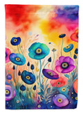 Anemones in Color House Flag 28x40 Porch Sleeve Pole Decorative Outside Yard Banner Artwork Wall Hanging, Polyester