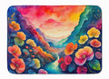 Begonias in Color Memory Foam Kitchen Mat Machine Washable Anti-Fatigue Cushion Comfort Bath or Kitchen Rug
