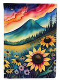 Black-eyed Susans in Color House Flag 28x40 Porch Sleeve Pole Decorative Outside Yard Banner Artwork Wall Hanging, Polyester