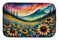 Black-eyed Susans in Color Dish Drying Mat Absorbent Dish Drying Mat Pad for Kitchen Counter Dish Drainer Mat for Countertop, 14 x 21", Multicolor