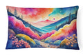 Brunia in Color Decorative Throw Pillow 12x16 Indoor Outdoor Accent Cushion, Fabric Cover with Insert for Sofa, Bed, Porch & Living Room