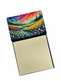 Buttercups in Color Watercolor Sticky Note Holder Refillable Dispenser Desk Accessory 3x3 Pad Gift