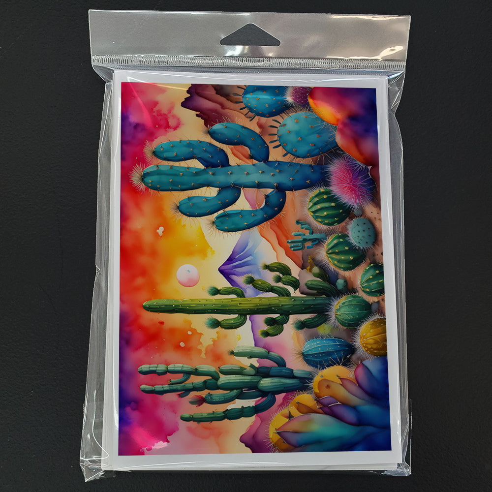 Cactus in Color Greeting Cards Pack of 8 Blank Cards with Envelopes Whimsical A7 Size 5x7