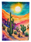 Cactus in Color House Flag 28x40 Porch Sleeve Pole Decorative Outside Yard Banner Artwork Wall Hanging, Polyester