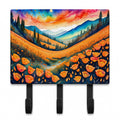 California Poppies in Color Leash or Key Holder Wall Hooks, Coat Rack Wall Mount, for Hanging Keys, Towels, Aprons, Leashes