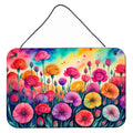 Carnations in Color Wall or Door Hanging Prints Aluminum Metal Sign Kitchen Wall Bar Bathroom Plaque Home Decor, 8HX12W, Multicolor