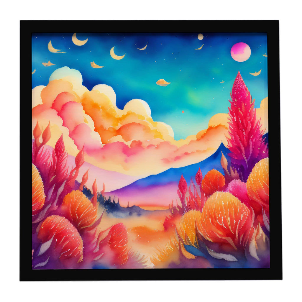 Celosia in Color Framed Metal Print Bathroom, Kitchen, Office, Home Decor Wall Art Ready to Hang, Square, 8X8