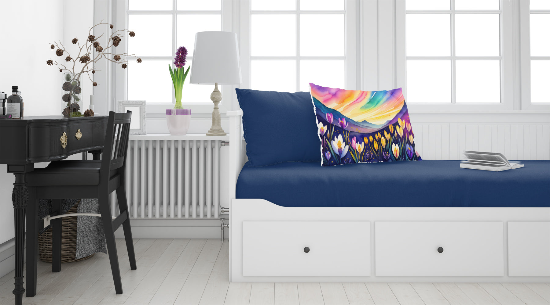 Crocus in Color Standard Pillowcase Lightweight Super Soft Easy Care Decorative Artwork Pillowcase, Standard