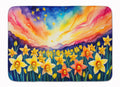 Daffodils in Color Memory Foam Kitchen Mat Machine Washable Anti-Fatigue Cushion Comfort Bath or Kitchen Rug