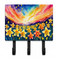 Daffodils in Color Leash or Key Holder Wall Hooks, Coat Rack Wall Mount, for Hanging Keys, Towels, Aprons, Leashes