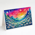 Daisies in Color Greeting Cards Pack of 8 Blank Cards with Envelopes Whimsical A7 Size 5x7