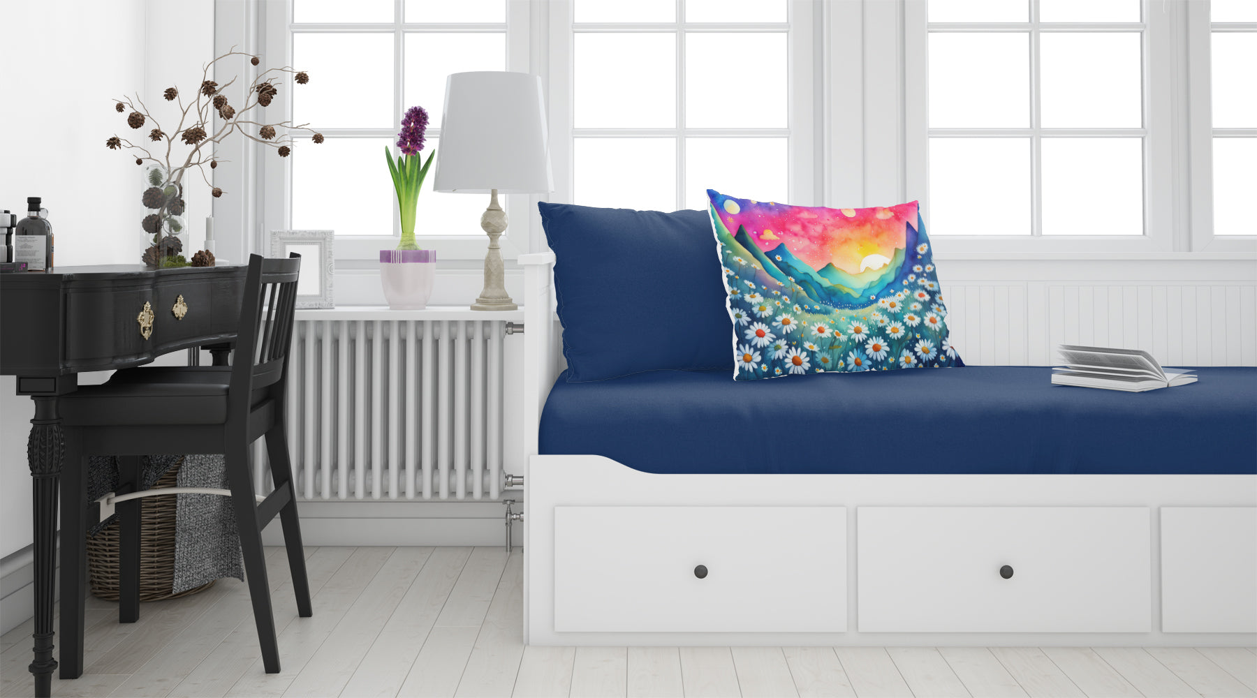 Daisies in Color Standard Pillowcase Lightweight Super Soft Easy Care Decorative Artwork Pillowcase, Standard
