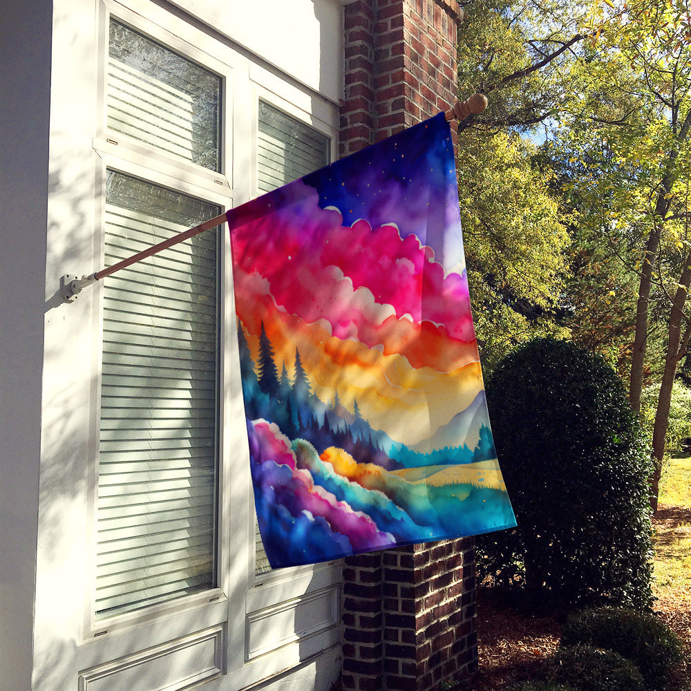 Dusty Miller in Color House Flag 28x40 Porch Sleeve Pole Decorative Outside Yard Banner Artwork Wall Hanging, Polyester